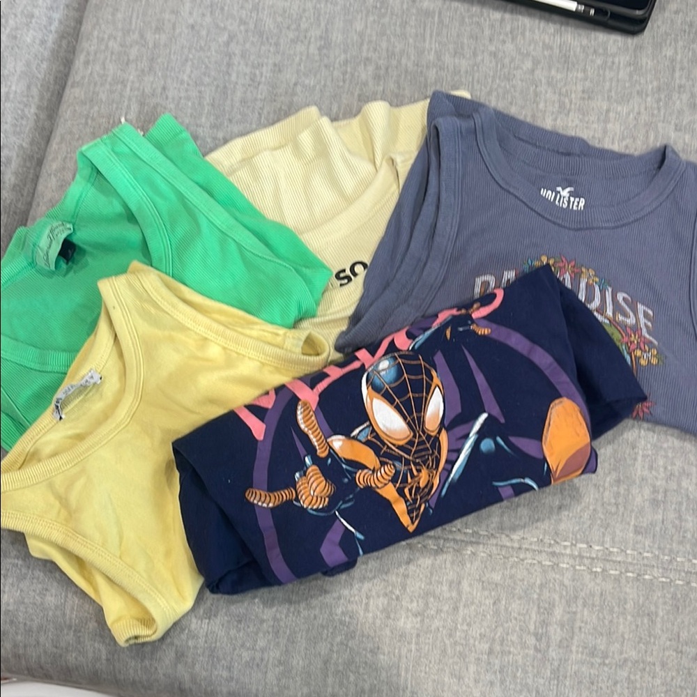 Hollister Blue Paradise Graphic Tank Top